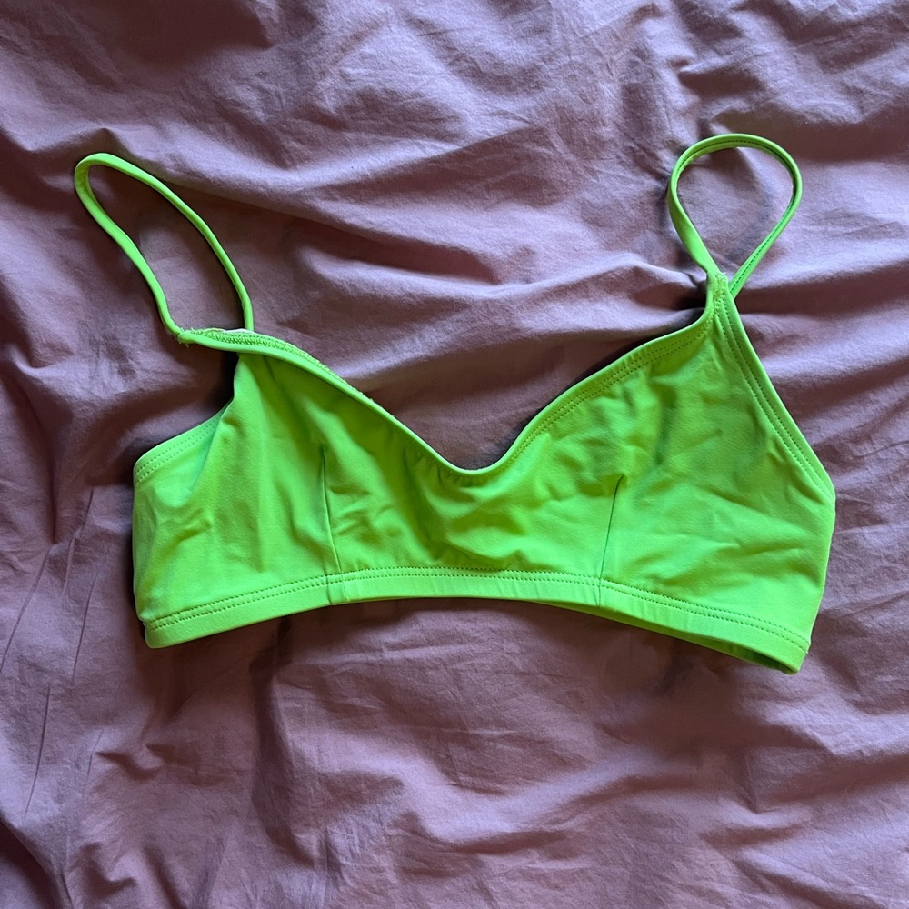 Nu Swim Neon Green Swim Top